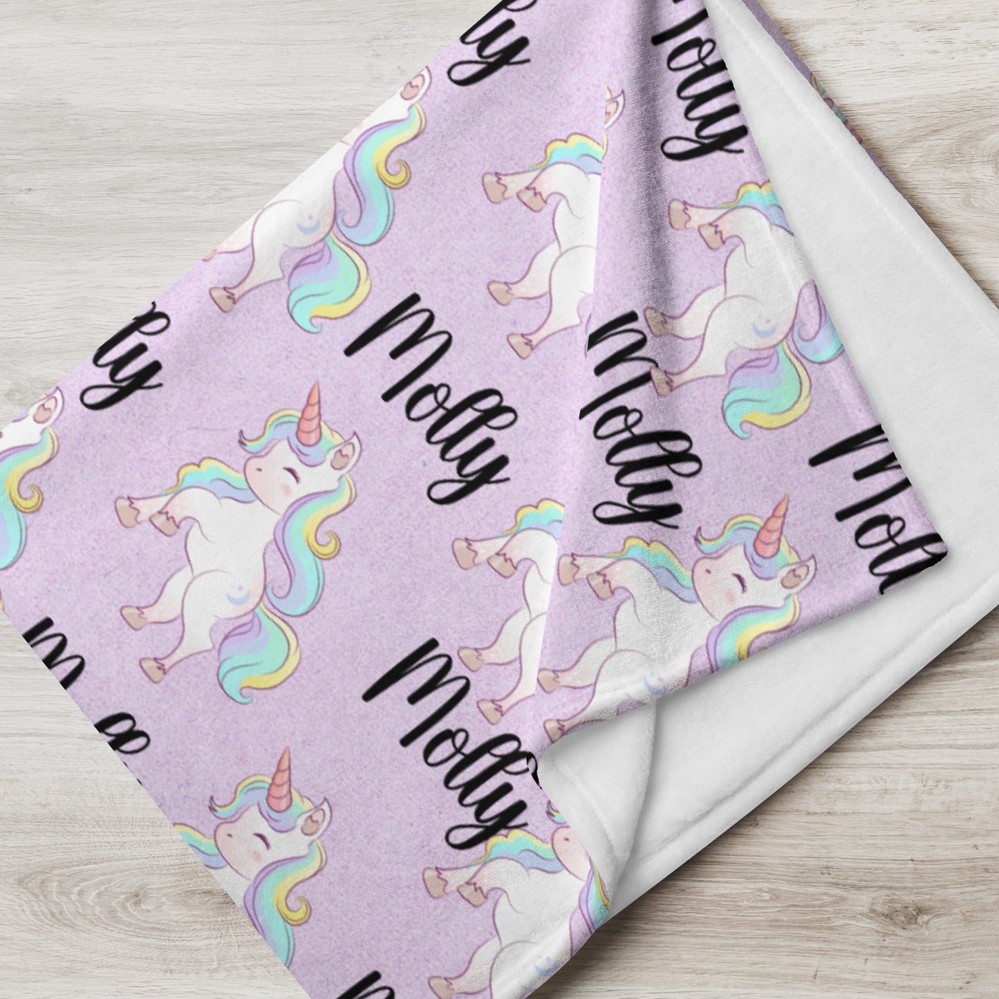 Personalize Girls Unicorn Blanket – Soft and Cozy Fleece Throw – Magical Unicorn Design for Kids – Perfect Gift for GirlsThrow Blanket