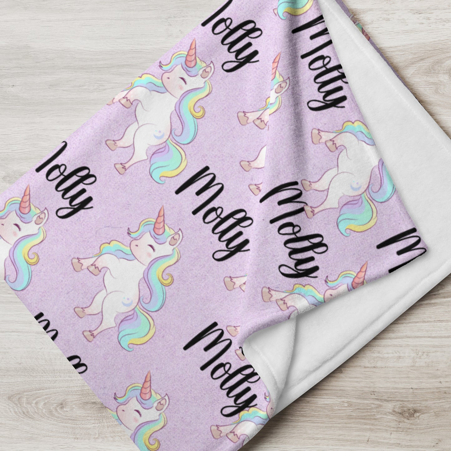 Personalize Girls Unicorn Blanket – Soft and Cozy Fleece Throw – Magical Unicorn Design for Kids – Perfect Gift for GirlsThrow Blanket